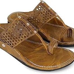 kalbellia Casual Ethnic Sandals For Boys Men, Comfortable Rajasthani Slippers image 1