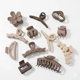 Hair Claw Clips Set for Women & Girls – 4 Pcs Large, Medium & Small Clutcher Variety Pack, Non-Slip Strong Hold, Multicolor Matte Hair Accessories for Thin & Thick Hair (Random Color)-picture-17