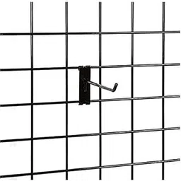 Q1 Beads 20 Pcs. 6 inches Stainless Steel Grid Wall/Mesh/Jaali Display Hooks Retail Store, Medical Store,supermart Hanging(Chrome)-picture-10