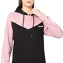 hummel Women's Cotton & Polyester Roundneck Hooded Sweatshirt-picture-22