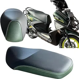 Yamaha RAY ZR 125 Seat Cover | RAY ZR 125CC Scooty Seat Cover Protect from Rust and Dust, PU Leather Waterproof Durable Green-picture-55