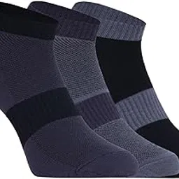 usoxo Men's Socks I Mesh Design Comfort Stylish ultra-feel Cushioned Made with Combed Cotton Ankle Length I Comfortable Free Size Sock for Every Day - Set of 3-picture-51