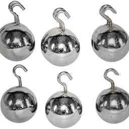 Physics Lab Pendulum Bob Set, 25mm Chrome Plated Iron, Pack of 6 with Hooks-picture-57