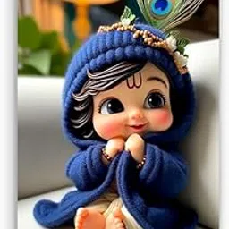 evercaregifts Bal Krishna Fridge Magnet Kitchen Decor Home Decoration Little Krishna Digital Photo Fridge Sticker Religious Gifts Matte Finish Fridge Magnet Size : 8.2 x 5.2 Cms-picture-27