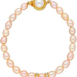 sri jagdamba pearls dealer Pink Oval Pearl Bracelet-picture-25