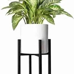 Modern Metal Floor Flower Stands Planter for Living Room Bedroom Display Plant Stand Tall Indoor Plant Stand with Planter Pot (WHITE)-picture-32