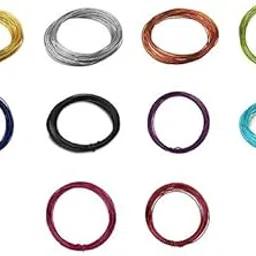 Beadsnfashion Aluminium Wire Colored Crafts Wire Combo for Jewellery Making, Crafts Work, Flower Decoration and Floral Arrangement (50 Mtrs, 5 Mtrs Each)-image-15