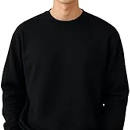 Sweatshirts for Man Stylish | 320 GSM Rich Cotton Fleece Solid Regular Fit Full Sleeve Sweatshirt for Men | Stylish Casual Wear Winter Sweatshirt for Men-image-62