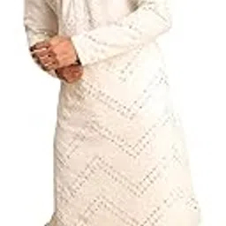 vastramay Men's Georgette Kurta Pyjama Set | Mirror work Maroon Georgette Kurta and Pyjama Set.-picture-16