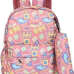beauty girls BY HOTSHOT |COLLEGE BACKPACK|SCHOOL BAG|TUTION BAG|TABLET SLEEVE|JOY POUCH|WATER RESISTANT BAG|FOR GIRLS & WOMEN 15 LITERS-picture-29
