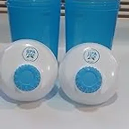Gym Protein Shaker I Shaker Bottle for WHEY PROTEIN Suppliment I Plastic Shaker Bottle I 600 ML I BPA FREE I Leak Proof I Screw Typ Cap I SHAKE-N-SIP I Pack Of 2 Blue Color Bottle-picture-46
