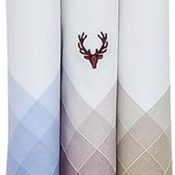allen solly Men's Cotton Color Border Handkerchief (Pack of 3) - Maroon, Blue, Beige-picture-12