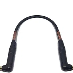 Sonic Plumber Black and Gold 6.35mm (1/4 Inch) TS Guitar Pedal Patch Cable (30cm (12 inch))-picture-21