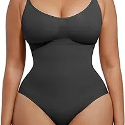cotbenn Womens' Seamless Sleeveless Round Neck Bodysuit Shapewear Tummy Control (Black, XXL)-picture-36