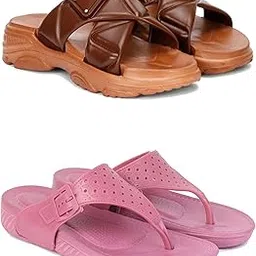 Women's Sandals | Lightweight Wear| Stylish & Easy to Wear For Women'S GRP-SAN-(2-COMBO)-1890-1984-picture-28