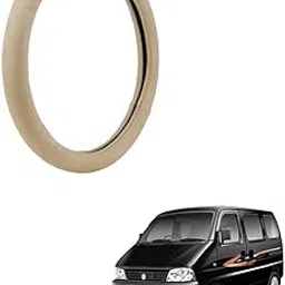 RKPSP Beige Leather Luxury Super Fiber Non-Slip Steering Wheel Cover for Eeco-image-16