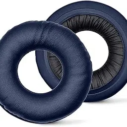 KACA 70MM Soft Leather Noise Cancelling Memory Foam Replacement Ear Cushions Earpads Compatible with WH-CH500/CH510/CH520,MDR-ZX110/ZX220/ZX330BT,MDR-V200/V250/V300/V400 Headphones -Blue-picture-10