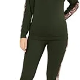 dtr fashion Cotton Blend Styled With Snake Skin Print On Sleeves Tracksuit | Co-ord Set For Women| Active Wear Suit Set For Women image 1