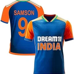Plain New T20 World Cup India Cricket Jersey 2024-2025 for (Kids and Mens)-picture-19