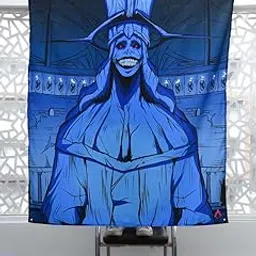 ComicSense.xyz Statue of God Printed Anime Tapestry Theme Backdrop for Wall Hanging Home Decor Bedroom Living Room - 58 X 48 Inches-picture-24