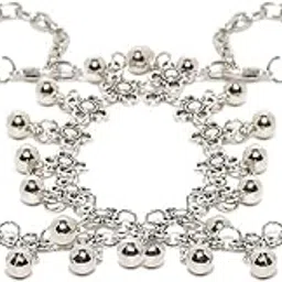 oomph Jewellery Combo of 2 Antique Silver Bohemian Fashion Anklet Payal for Women & Girls-picture-53
