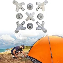 MERISHOPP 9Pcs Spare Parts Feet Corner Center Connector for Backpacking Outdoor| Camping Gear | Heavy-Duty Tent Stakes & Guy Lines Set-image-74