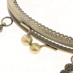 CALANDIS Metal Purse Frame with Handle Kiss Clasp Lock DIY Bag Making 3 Flowers | Purse Handles, Frames & Feet | Foundations & Undergarments-picture-10