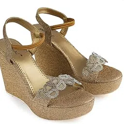 mosac Comfortable High Heel Stylish Wedding Wedges Sandals For Women & Girl-picture-38