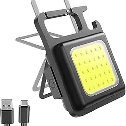 Portable Keychain LED Light Mini Flashlight USB Rechargeable Work Light 500 Lumens Bright Small Pocket Flashlights Outdoor Torch-picture-15