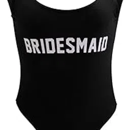 myaddiction Bridesmaid Letter Print Women Bikini Swimsuit Beachwear Monokini S Black-picture-20