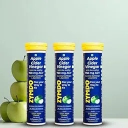 Zymdo Apple Cider Vinegar Effervescent Tablets – 750mg | Pack of 3 | L-Carnitine | Garcinia Cambogia | Pomegranate Extract | 10 Billion CFU Probiotics | Vitamins D3, B6 & B12 | Inulin-image-29