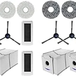 HASTHIP Set of 22PCS Replacement Accessories for Ecovacs Deebot N30 Pro Omni Vacuum Cleaner Spare Includes 3 Side Brushes 4 Microfiber Cloth Mop 2 Dust Bag 2 Filter-image-2