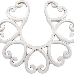 kacheeg Peach Heart Nipple Ring | Stainless Steel Body Piercing Jewelry for Women & Men image 1