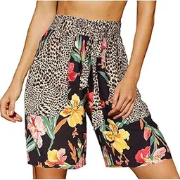 yukiwi Women Oceanside Beach Drawstring Pant with Leopard Floral Print-picture-48