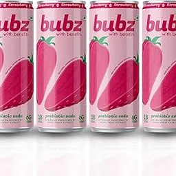 Bubz Strawberry Flavoured Premium Prebiotic Soda with Natural Fruit Extracts, 250ml each Pack of 4 Naturally Flavoured Soda | No Added Sugar | Low Calorie-picture-27