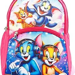 sanstar Kids Tom & Jerry DJ Cartoon School Bag Backpacks Boys/Girls Nursery, Preschool, Picnic 25 Litres(Pink)-picture-13