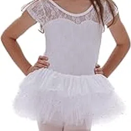 IKAANYA Girls Tutu Dress with Lace - Ideal for Ballet, Dance, Performance, Stage wear, Party, Dress up Ages (3-12) image 1