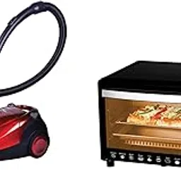 Inalsa Spruce Vacuum Cleaner-1200W for Home with Blower Function, 2L Reusable dust Bag, 2 Years Warranty, (Red/Black) MasterChef 10BK Oven Toaster Griller with Temperature Selection 800 W-image-3