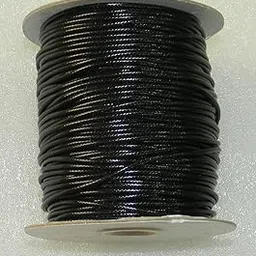 OMX Polyester Waxed String Line for Bracelets,Leather Sewing, Leather Craft Jewelry Craft DIY Sewing Wax Thread Macrame Cord, 2mm (78 Mtr), Black Colour-picture-38