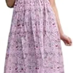 2ad Women's Floral Print Tiered Maxi Dress, Sleeveless, Floral Pattern, Rayon-picture-43