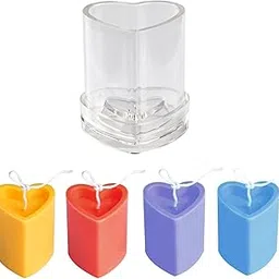SOFTCREATO Heart Shaped Candle Mould, 3D Heart Shape Moulds for Casting, Polycarbonate Love Candle Mould, Acrylic Mould, Hearts, DIY Acrylic Mould, Candles, Pillar Candle Mold-picture-59