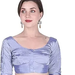 jisb Women's Silk Cotton Pleat Sleeve Blouse-picture-32