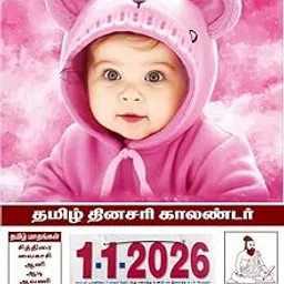 Sun Prints Tamil Daily Sheet Calendar 2026, Cute Baby, Medium (10x15 inch), Design No. 1104 (Pack of 1)-picture-32