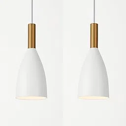 MONI Lights Round Champagne Bottle Shape Aluminum Decorative Hanging Lights Set Pendant Ceiling Light Classic Lamp for Kitchen Dinning Living Room Bedroom Indoor Jhumar Lighting (White, Pack of 2)-picture-52