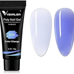Venalisa Poly Builder Gel - Poly Nail Gel, 15g Acrylic Polish Extension, Transparent Camouflage, Manicure and Pedicure Art (Poly-15g-K59)-picture-48