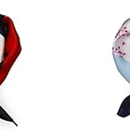 one echelon Satin Silk Small Square Scarf for Women, Printed Soft and Comfy Neck Head Tie Scarf Bandana (Senorita and Centre of Grace)-picture-19