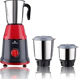 Novamax RapidX MG500 Mixer Grinder For Kitchen With 3 Stainless Steel Jars (Liquidizing, Wet Grinding and Chutney Jar) Super-Efficient Motor-1 Years Warranty, 500 Watts-Red & Black-picture-21