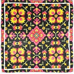 peluche Petals in Paradise Ensemble Multicolor Pocket Square for Men (14X14 inches)-picture-45