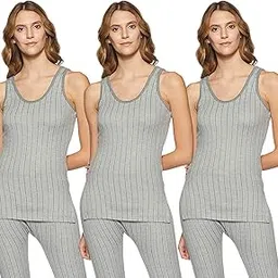 dixcy scott Women Premium Round Neck Sleeveless Charcoal Regular Fit Top-picture-22