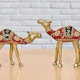 AONA Brass Camel Figurine Showpiece Pair Living Room Decorations for Home Office Decor (Height : 7 inch)-picture-17
